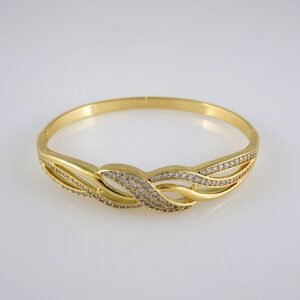 Bangles Women/ Pulsos Dama/  Zircon Stone/  14K Real Color// P240