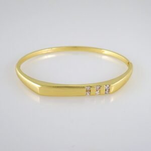 Women Bangles/ Pulsos Dama/  Zircon Stone/  14K Real Color// P292