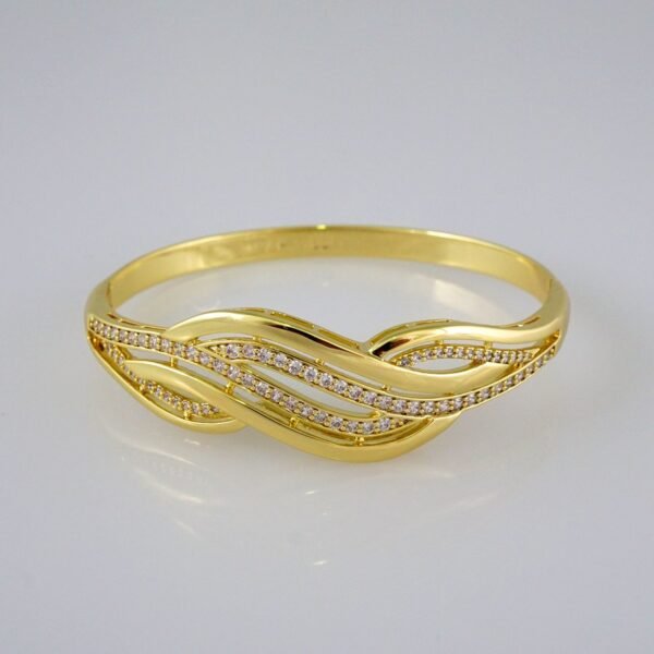 Bangles Women/ Pulsos Dama/  Zircon Stone/  14K Real Color// P242