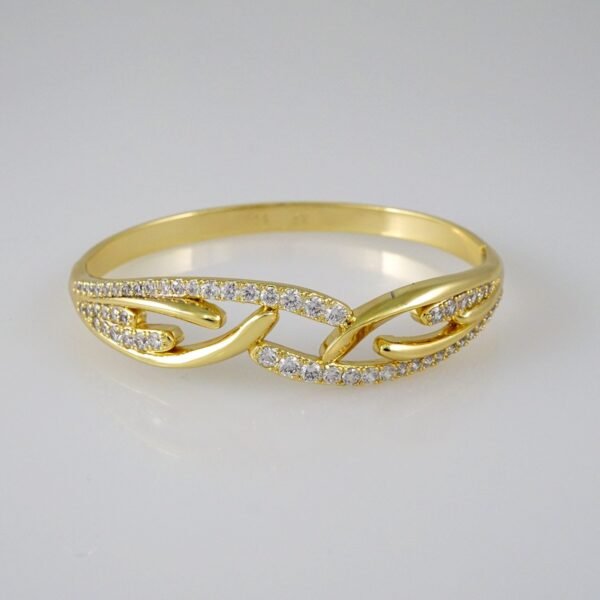 Bangles Women/ Pulsos Dama/ Zircon Stone/ 14K Real Color// P246