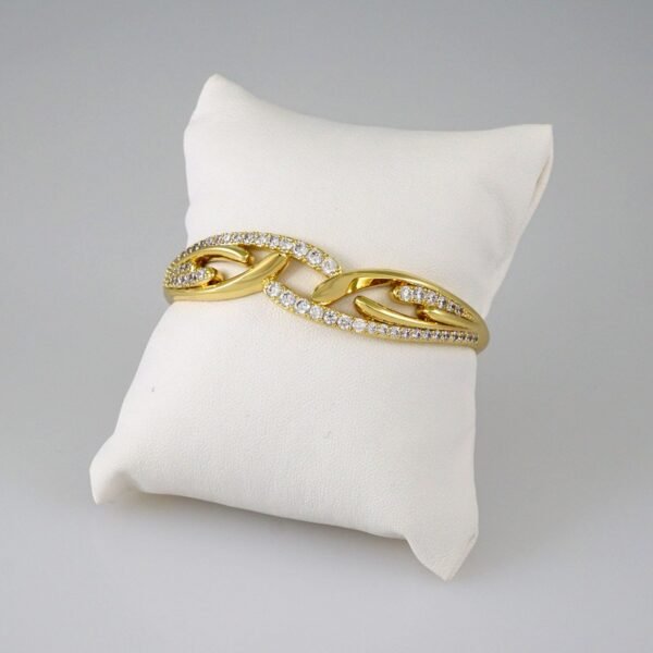 Bangles Women/ Pulsos Dama/ Zircon Stone/ 14K Real Color// P246 - Image 2