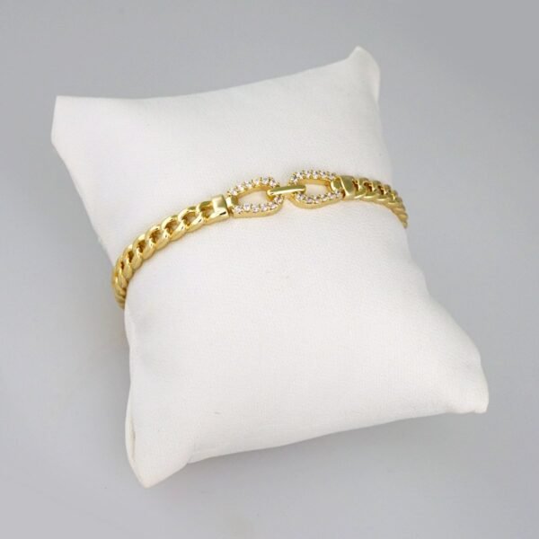 Bangles Women/ Pulsos Dama/  Zircon Stone/  14K Real Color// P249