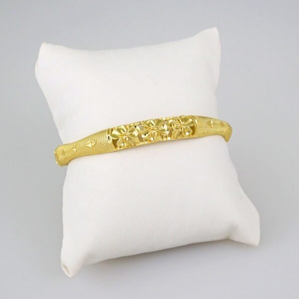 Bangles Women/ Pulsos Dama/ Plain/ 14K Real Color// P254