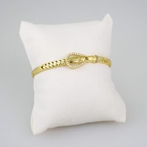 Bangles Women/ Pulsos Dama/ Zircon Stone/ 14K Real Color// P255