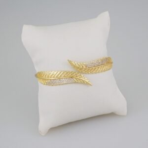 Bangles Women/ Pulsos Dama/ Zircon Stone/ 14K Real Color// P258