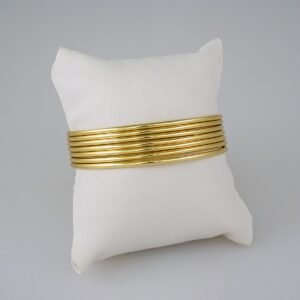 Bangles Women/ Pulsos Dama/ Plain/ 14K Real Color/ 7Pz// P259