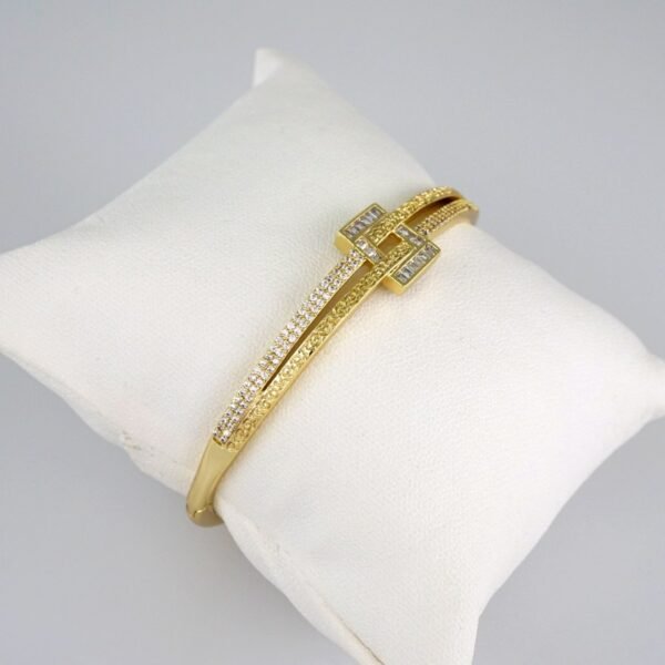 Bangles Women/ Pulsos Dama/ Zircon Stone/ 14K Real Color// P266 - Image 2