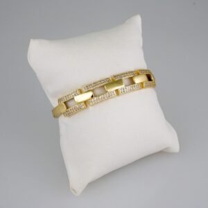 Bangles Women/ Pulsos Dama/ Zircon Stone/ 14K Real Color// P267