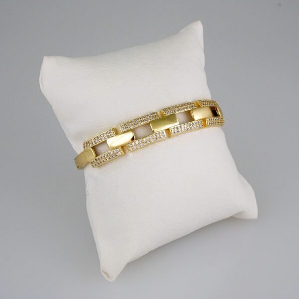 Bangles Women/ Pulsos Dama/ Zircon Stone/ 14K Real Color// P267
