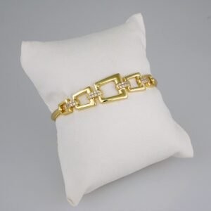 Bangles Women/ Pulsos Dama/ Zircon Stone/ 14K Real Color// P268