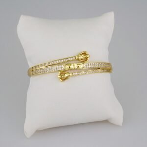 Bangles Women/ Pulsos Dama/ Zircon Stone/ 14K Real Color// P273
