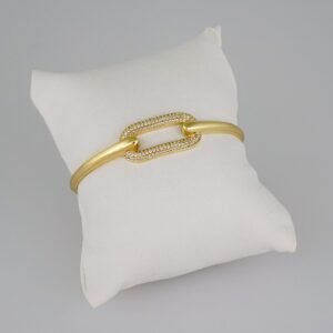 Bangles Women/ Pulsos Dama/  Zircon Stone/  14K Real Color// P276