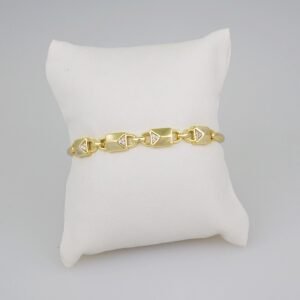 Women Bangles/ Pulsos Dama/  Zircon Stone/  14K Real Color// P278