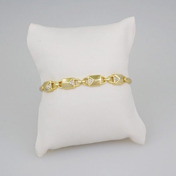 Women Bangles/ Pulsos Dama/  Zircon Stone/  14K Real Color// P278