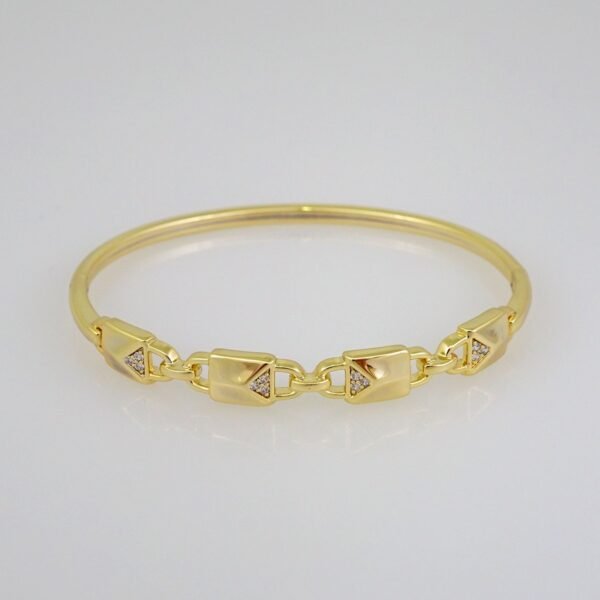 Women Bangles/ Pulsos Dama/  Zircon Stone/  14K Real Color// P278 - Image 2