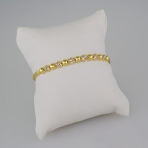 Women Bangles/ Pulsos Dama/  Zircon Stone/  14K Real Color// P284