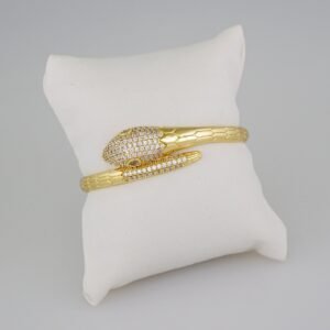 Women Bangles/ Pulsos Dama/ Zircon Stone/ 14K Real Color// P285
