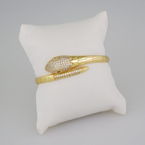 Women Bangles/ Pulsos Dama/ Zircon Stone/ 14K Real Color// P285