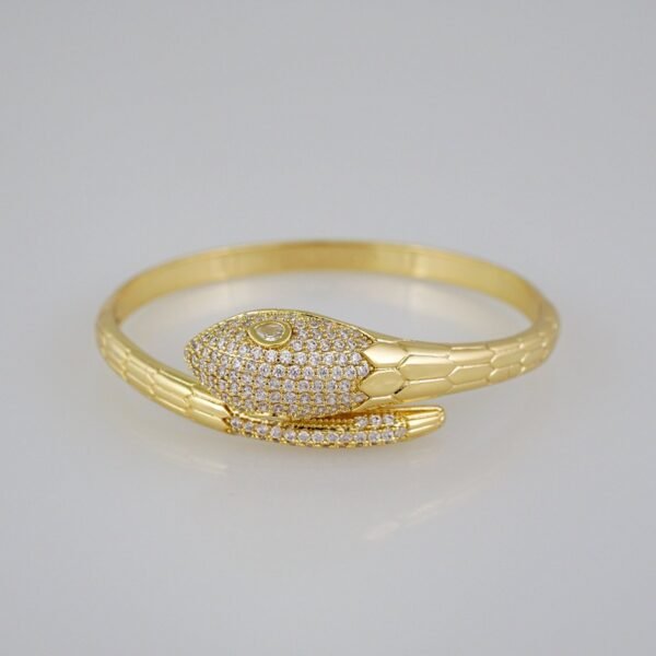 Women Bangles/ Pulsos Dama/ Zircon Stone/ 14K Real Color// P285 - Image 2