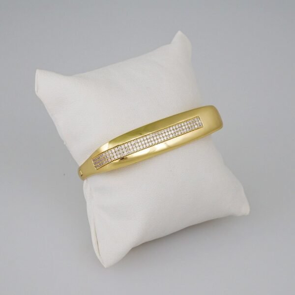 Women Bangles/ Pulsos Dama/ Zircon Stone/ 14K Real Color// P287