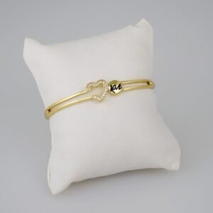 Women Bangles/ Pulsos Dama/  Zircon Stone/  14K Real Color// P290
