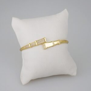 Women Bangles/ Pulsos Dama/  Zircon Stone/  14K Real Color// P291