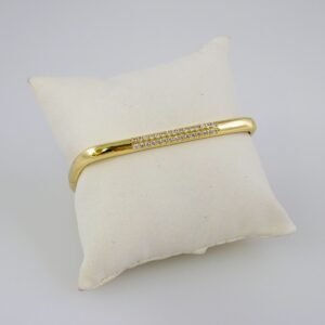 Women Bangles/ Pulsos Dama/ Zircon Stone/ 14K Real Color// P301