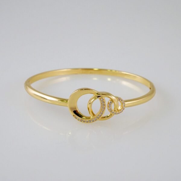 Women Bangles/ Pulsos Dama/ Zircon Stone/ 14K Real Color// P304 - Image 2