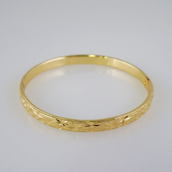 Women Bangles/ Pulsos Dama/  Plain/  14K Real Color// P306 - Image 2