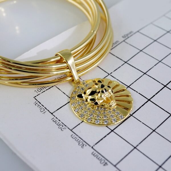 Women Bangles & Pendants/ Pulsos Dama c/ Colgante/  Plain/  14K Real Color// P310 - Image 3