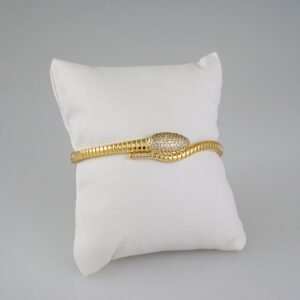 Women Bangles/ Pulsos Dama/  Zircon Stone/  14K Real Color// P316