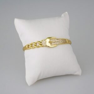Women Bangles/ Pulsos Dama/ Zircon Stone/ 14K Real Color// P317