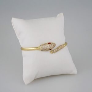 Women Bangles/ Pulsos Dama/ Zircon Stone/ 14K Real Color// P318