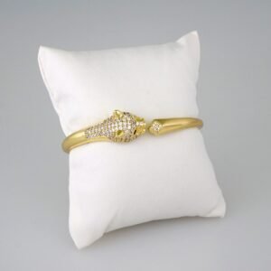 Women Bangles/ Pulsos Dama/ Zircon Stone/ 14K Real Color// P319