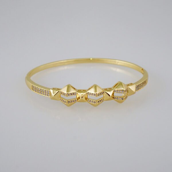 Women Bangles/ Pulsos Dama/  Zircon Stone/  14K Real Color// P320 - Image 2