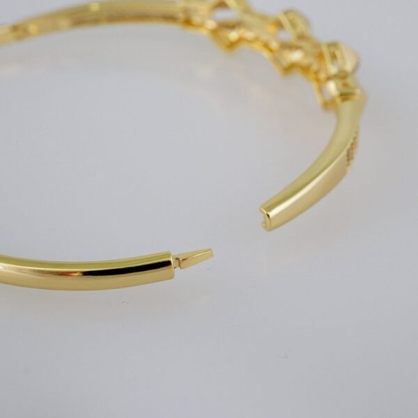 Women Bangles/ Pulsos Dama/  Zircon Stone/  14K Real Color// P320 - Image 3