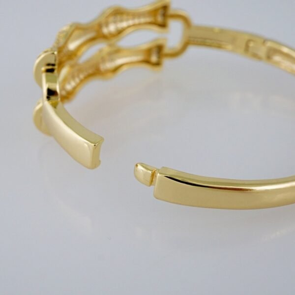 Women Bangles/ Pulsos Dama/  Zircon Stone/  14K Real Color// P328 - Image 3