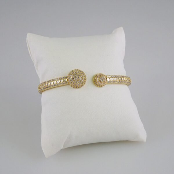 Women Bangles/ Pulsos Dama/ Zircon Stone/ 14K Real Color// P329