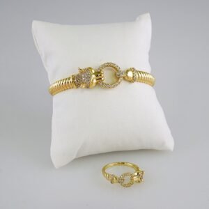 Women Bangles/ Pulsos Dama/  Zircon Stone/  14K Real Color// P335
