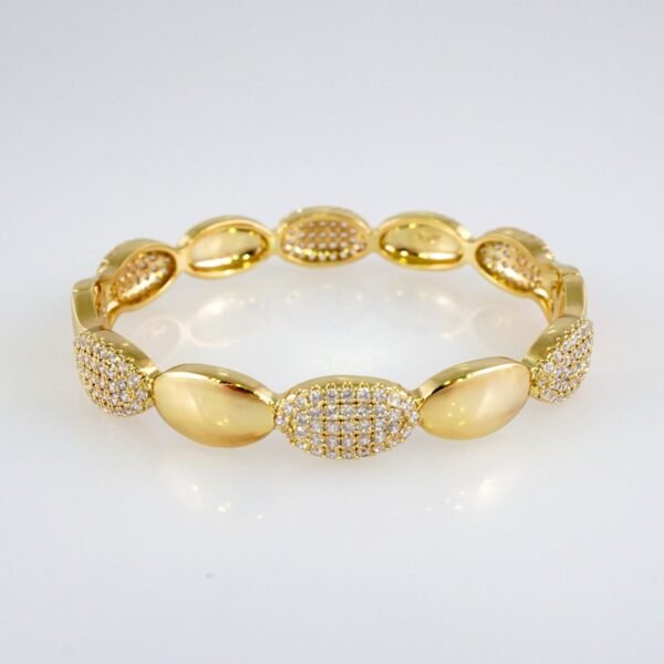 Women Bangles/ Pulsos Dama/  Zircon Stone/  14K Real Color// P336 - Image 2