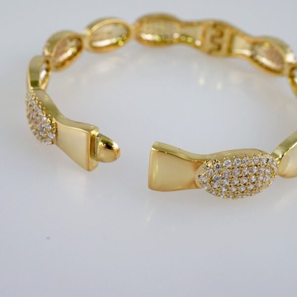 Women Bangles/ Pulsos Dama/  Zircon Stone/  14K Real Color// P336 - Image 3