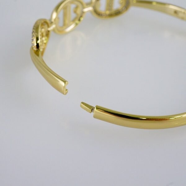 Women Bangles/ Pulsos Dama/ Zircon Stone/ 14K Real Color// P342 - Image 3
