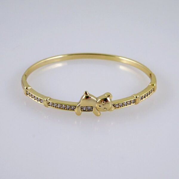 Women Bangles/ Pulsos Dama/ Zircon Stone/ 14K Real Color// P345 - Image 2
