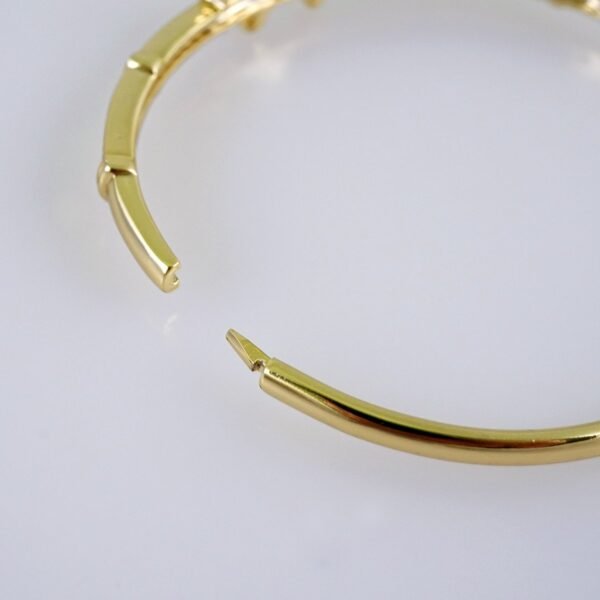 Women Bangles/ Pulsos Dama/ Zircon Stone/ 14K Real Color// P345 - Image 3