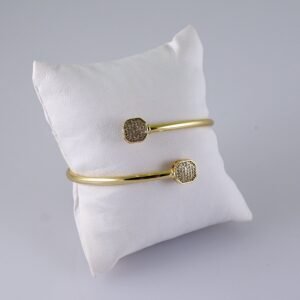Women Bangles/ Pulsos Dama/ Zircon Stone/ 14K Real Color// P347
