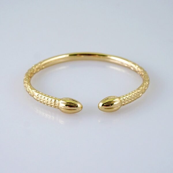 Bangles/ Pulsos Hombre /  Plain/  14K Real Color// P349 - Image 2