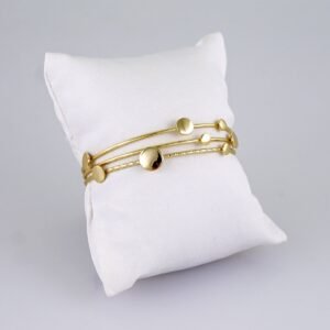 Women Bangles/ Pulsos Dama/ Plain/ 14K Real Color// P352