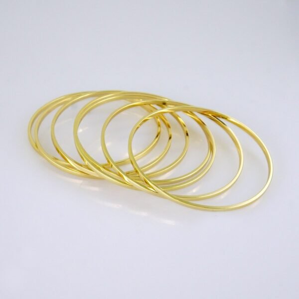 Bangles Women/ Pulsos Dama/ Plain/ 14K Real Color/ Semanario 7Pz// P354 - Image 2