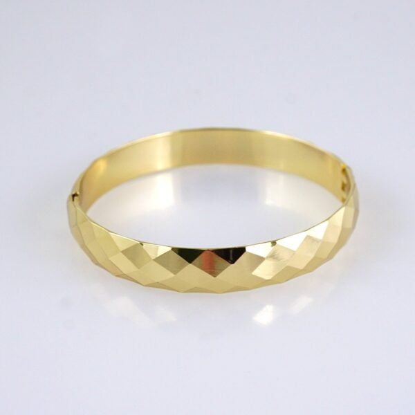 Women's Bangle - Pulso Dama - Plain - 14K Real Color - Stainless Steel - P361 - Image 2