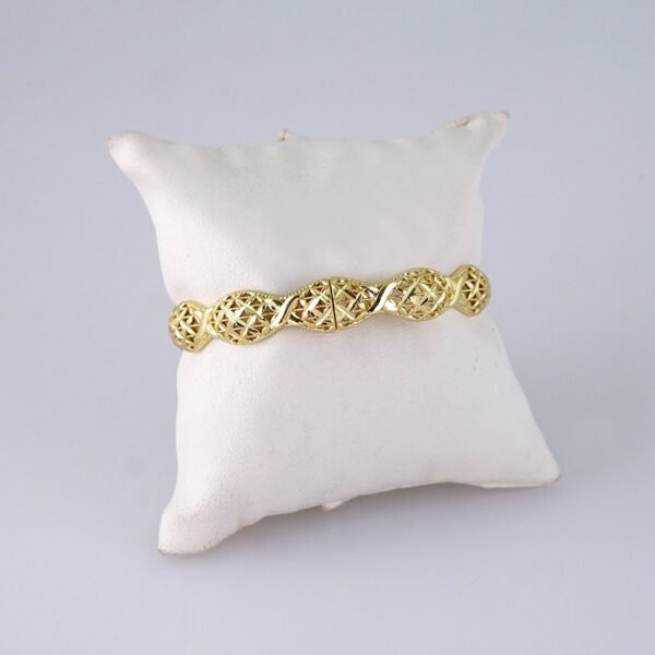 Women's Bangle - Pulso Dama - Zircon Stone - 14K Real Color - Stainless Steel - P363